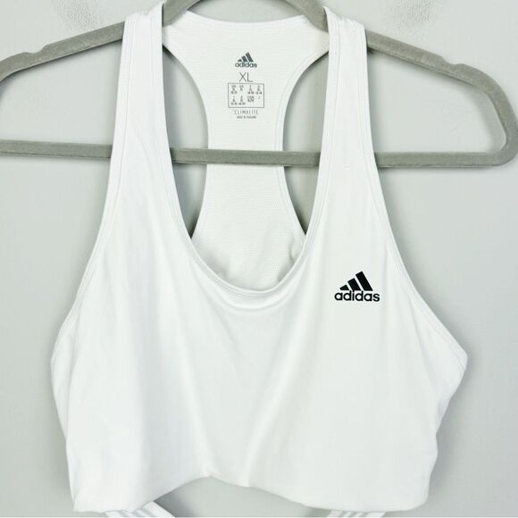 ADIDAS | White Sports Bra Elastic Back Strap Women’s Size X-Large - Picture 1 of 6